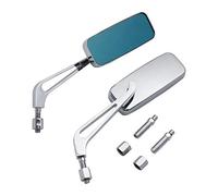 Motorcycle Mirrors Motorcycle Rear View Side Mirrors Universal 8MM&10MM Motorbike Mirror(Chrome)