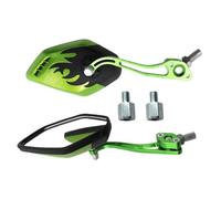 Motorcycle Mirrors Motorcycle Rearview Mirror 360° Rotating Adjustable Electric Vehicle Scooter Universal Modification Accessories Motorbike Wing Mirror(Green)