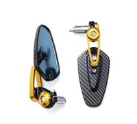 Motorcycle Mirrors Motorcycle Rearview Mirror Handlebar Mirror Modified Inverted Rear Mirror Motorbike Carbon Fiber Pattern Universal Accessories Handlebar Mirror(4)