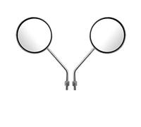 Motorcycle Mirrors Motorcycle Round Back View Mirror Moped Side Mirror 8mm 10mm Motorbike Mirror