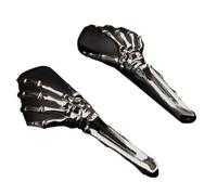Motorcycle Mirrors Motorcycle Skeleton Skull Hand Side Mirrors Rearview Mirror For Softail For Sportster For Touring For Shadow Intruder Boulevard V-Star(Black)