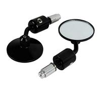 Motorcycle Mirrors Motorcycle Universal CNC Aluminum Rear View 3" Handle Bar End 7/8" Mirrors Motorbike Mirror(Black)