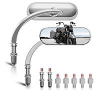 Motorcycle Mirrors Oval Shape Handlebar Mirrors - Universal Mini Mirrors for Sportster for 1982-2025 Harley CVO Dyna Street Glide Electra Glide Road Glide Road King Softail Sportster 1200