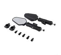 Motorcycle Mirrors Pair Adjustable Folding Rearview Side Mirror Set 360 Degree Swivel ABS Black Fit for Honda for kawasaki for suzuki Cruiser Chopper Sport Bike