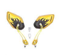 Motorcycle Mirrors Personalized Color Aluminum Alloy Universal Motorcycle Rearview Mirror Scooter Modification Accessories Motorbike Mirror(Gold)