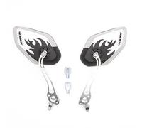 Motorcycle Mirrors Personalized Color Aluminum Alloy Universal Motorcycle Rearview Mirror Scooter Modification Accessories Motorbike Mirror(Silver)