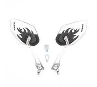 Motorcycle Mirrors Personalized Color Aluminum Alloy Universal Motorcycle Rearview Mirror Scooter Modification Accessories Motorbike Mirror(White)