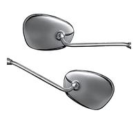 Motorcycle Mirrors Rectangular Stan Square Chrome Wider View 8mm Headlamp Mount for Early BMW Model