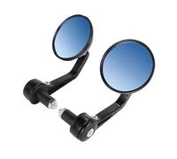 Motorcycle Mirrors Round 7/8" Handlebar Aluminum Alloy Motocycle Rearview Mirrors Moto End Motor Side Motorcycle Cafe Racer Accessories Handlebar Rearview Mirror(BLUE)