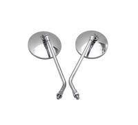 Motorcycle Mirrors Set 8/10MM Motorcycle Rearview Mirror ABS Cafe Racer Black Mirror For Vespa LX For Primavera PX 125 GTS GT(Chrome)