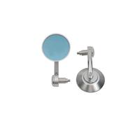 Motorcycle Mirrors Set For TRIUMPH For BONNEVILLE T100 T120 For Street Twin Motorcycle Accessories Rearview Mirrors Side Rear View Mirrors(B Silver)