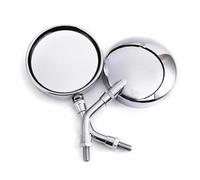 Motorcycle Mirrors Set Motorcycle Rearview Mirrors 8/10MM Cafe Racer Side Mirror For Vespa LX 150 GT60 PX 125 MP3 Bar End Mirrors(Chrome-short pole)
