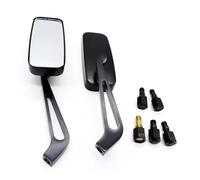 Motorcycle Mirrors Set Universal Side Mirror Mobike Accessories Motorcycle Handlebar Rear View Mirrors Rectangle Black Square Smoke Blue Glass Side Rearview Mirrors(Black clear lens)