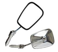 Motorcycle Mirrors Silver Shiny Square Bar End Rearview Mirrors Motorcycle Handlebar Universal High Definition Motorcycle Rearview