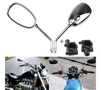 Motorcycle Mirrors, Universal 10mm Chrome Motorcycle Rear View Side Mirrors For Honda Valkyrie Road V Star 650 XVS650 250 1100