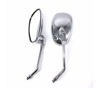 Motorcycle Mirrors, Universal 10mm Chrome Motorcycle Rear View Side Mirrors Handle Bar