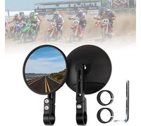 Motorcycle Mirrors Universal, Bar End Mirrors Motorcycle, E24 Certified, 360° rotatable, Fits Handlebar Diameters from 22mm and 25.4mm, Fits Most Motorcycles, Bicycles, ATV (Style A)