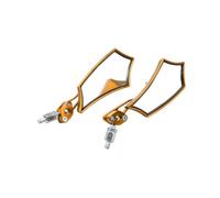 Motorcycle Mirrors Universal Clear Rearview Mirror Reflective,Golden