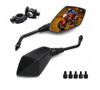 Motorcycle mirrors universal Motorbike Rear View mirror with M8 M10 thread 7/8 inch handlebar clamp Handlebar End Mirrors for ATV/Scooter/Moped/Quad Scooter/E-Bike