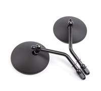 Motorcycle Mirrors Universal Motorcycle 8mm 10mm Chrome Retro Round Rearview Mirrors For Cruiser For Chopper For Cafe For Racer For Bobber