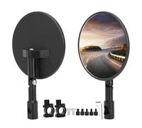 Motorcycle Mirrors, Universal Motorcycle Bar End Mirrors, Motorcycle Rearview Mirrors, Extension Motorbike Side Wing Mirror Clear Glass for Towing Safe with E-MARK