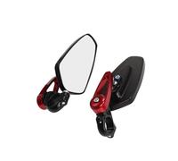 Motorcycle Mirrors Universal Motorcycle Bar End Side Rearview Mirror Motorbike Bike Handlebar Rear View Mirrors Aluminum 7/8" 22mm Moto Accessories Side mirror(Red)