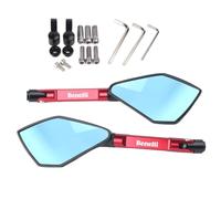 Motorcycle Mirrors Universal Motorcycle Mirror CNC Side Rearview Blue Anti-glare Fit Use For Benelli BN600 BN302 Stels600 BJ250 BJ 250 TNT125 135 TNT250 Motorbike Mirror(Red Big-Mirror)