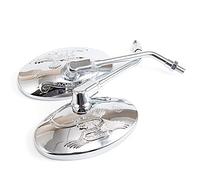 Motorcycle Mirrors Universal Motorcycle Oval Chrome Rearview Mirrors 10MM Motorbike Side Mirror Motorbike Mirror
