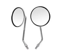 Motorcycle Mirrors Universal Motorcycle Side Mirrors Replacement 10mm Chrome Rearview Mirror Accessories