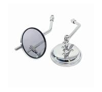 Motorcycle Mirrors Universal Pair Motorcycle 10mm Rear View Mirror Chrome Side Mirrors