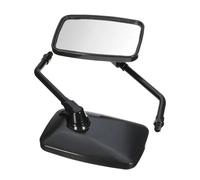 Motorcycle Mirrors Universal Pair Of Rectangular Motorcycle Rearview Mirrors 10mm Chrome(Black)