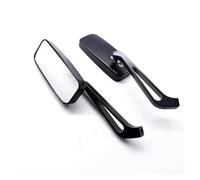 Motorcycle Mirrors Universal Side Mirror Mobike Accessories Motorcycle Handlebar Rear View Mirrors Rectangle Black Square Smoke Blue Glass 8mm/10mm Side mirror(Transparent lens)