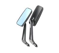 Motorcycle Mirrors Universal Side Mirror Mobike Accessories Motorcycle Handlebar Rear View Mirrors Rectangle Black Square Smoke Blue Glass 8mm/10mm Side mirror(Black)