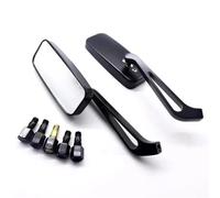 Motorcycle Mirrors Universal Side Mirror Mobike Motorcycle Handlebar Rear View Mirrors Rectangle Black Square Smoke Blue Glass 8mm/10mm Rearview Side Mirrors