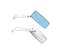 motorcycle mirrors Universal Side Mirror Mobike Motorcycle Handlebar Rear View Mirrors Rectangle Black Square Smoke Blue Glass 8mm/10mm motorbike mirror(Plating)