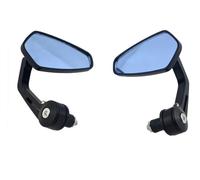 Motorcycle Mirrors Universal Smoke Blue Lens Side Rearview Mirrors Set For Motorcycle Handle Bar End 7/8' 22mm Rearview Side Mirrors