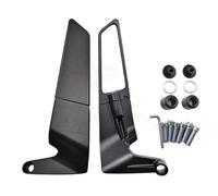 Motorcycle Mirrors, Wing Design Adjustable Bar End Mirrors for Motorcycles, Black Aluminum Side Mirror, Pair Set - Motorcycle Rear View Mirror