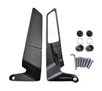 Motorcycle Mirrors, Wing Design Adjustable Bar End Mirrors for Motorcycles, Black Aluminum Side Mirror, Pair Set