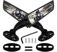Motorcycle Mirrors Wing Rear View, 360° Rotating Stealth Motorcycle Rearview Compatible with Kawasaki Ninja 400 ZX6R 650 300, Honda CBR500R CBR600RR CBR1000RR, Yamaha R1 R25 YZF600R, Ducati, Suzuki