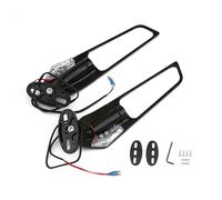 Motorcycle mirrors with indicators For Ninja ZX6R ZX10R 250 300 400 YZF R1 R3 R125 R15 R25 replacement wind wing side mirrors Stealth Rotatable 360 Adjustable Motorbike mirror (big size with LED)