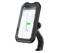 Motorcycle Mobile Phone Holder, 360 Degree Rotation Cell Phone Clamp Waterproof Rear Window Case Design Motorcycle Smartphone Holder Clip