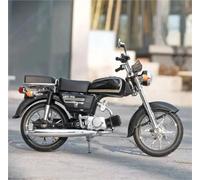 Motorcycle model 1/12 Alloy For H&ONDA JH-70 Motorcycle Model Sound And Light Toy Gift Cake Ornament(Black- Silver)