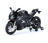 Motorcycle model 1:12 For BMW S1000RR Motorcycle Model Toy Gift Giving Die-cast Static(Black- Silver)