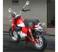Motorcycle model 1:12 For H&ONDA For Monkey Die-casting Model Sound And Light Collection Hobby Toy Gift Off-road Motorcycle(Black- Silver)