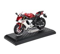 Motorcycle model 1:12 For Y&AMAHA YZF-R1 Alloy Motocross Motorcycle Model Toy Collection Gift Static Die Casting Production(Black- Silver)