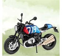 Motorcycle Model 1/12 Motorcycle Model Diecasts Portable Racing Finger Motobike Simulation Collection Sound and Light Toys for BMW R Nine T(Blue)