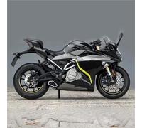 Motorcycle model 1:12 Racing Diecast Motorcycle Model Sound And Light Toy Home Interior Decoration Birthday Present For CFMOTO For Breeze 250SR(Black- Silver)