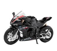 Motorcycle model Motorcycle Model Diecast Metal Road Racing Sound Light Gifts 1:12 For BWM S1000RR HP4 Race Alloy For Sports(Black- Silver)
