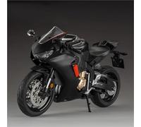 Motorcycle model Simulation 1:9 Scale For H&ONDA CBR 1000RR-R Off Road Motorbike Alloy Model Sound Light Diecast Motorcycle Vehicle Toy Gift(Black- Silver)