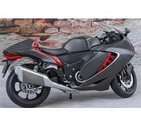 Motorcycle model Simulation Alloy 1:9 For SUZUKI For HAYABUSA Racing Motorcycle Model Diecast Alloy Motorbike Toy Collection Miniature Voiture Home Decor(Black- Silver)
